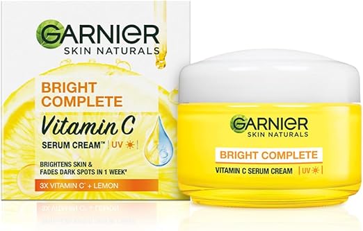 Garnier Skin Naturals Bright Complete Vitamin C Serum UV Cream Vitamin C Day Cream for Sun Protection and Skin Brightening - Suitable For all Skin Types, 45g