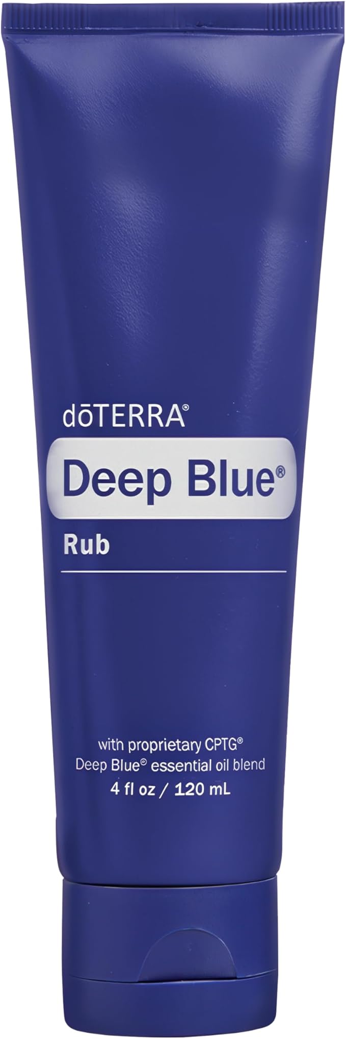 doTERRA Deep Blue Rub 4 oz tube with proprietary CPTG essential oil blend for soothing relief