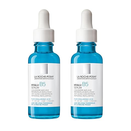 La Roche-Posay Hyalu B5 hyaluronic acid serum for face in blue dropper bottles set of two