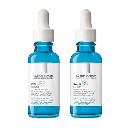 La Roche-Posay Hyalu B5 hyaluronic acid serum for face in blue dropper bottles set of two